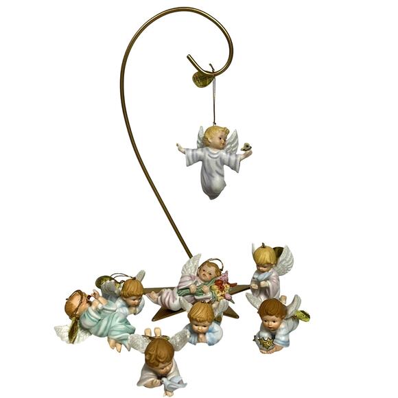 Ashton Drake Other - Ashton Drake Vintage 1998 1999 Gifts from Above Angel Cherub Ornaments -Set of 8